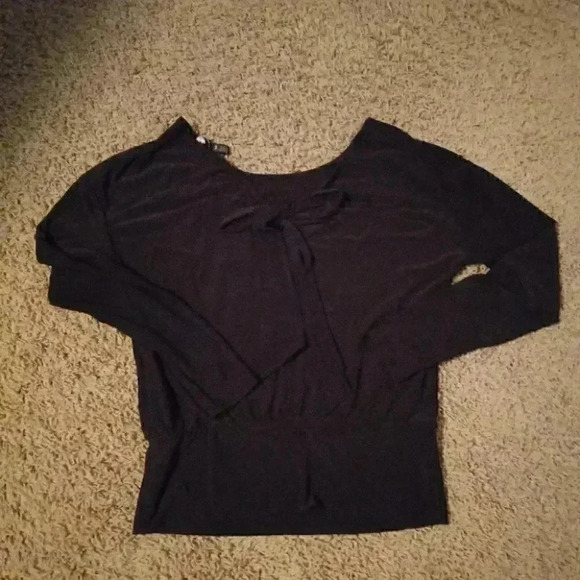 White House Black Market Tops - White House Black Market Tie Blouse